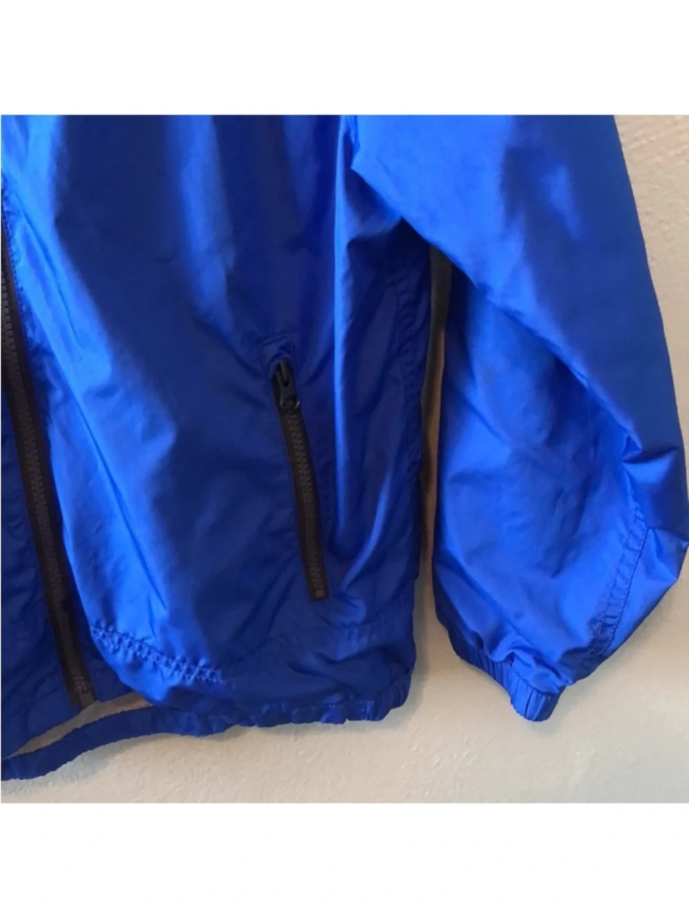 GAP Boys Blue Hooded Windbreaker Jacket Size Large